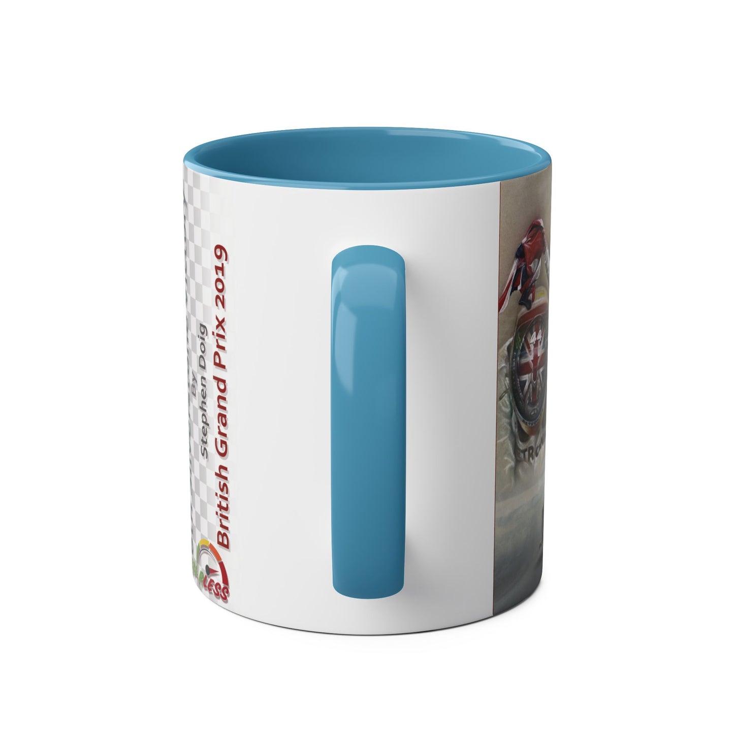 Lewis Hamilton. Silverstone 2019 - Two-Tone Coffee Mug, 11oz