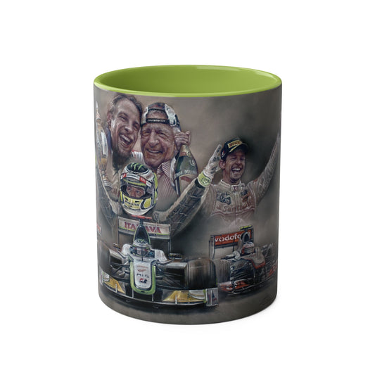 Jenson Button. Thanks For The Memories - Two-Tone Coffee Mug, 11oz