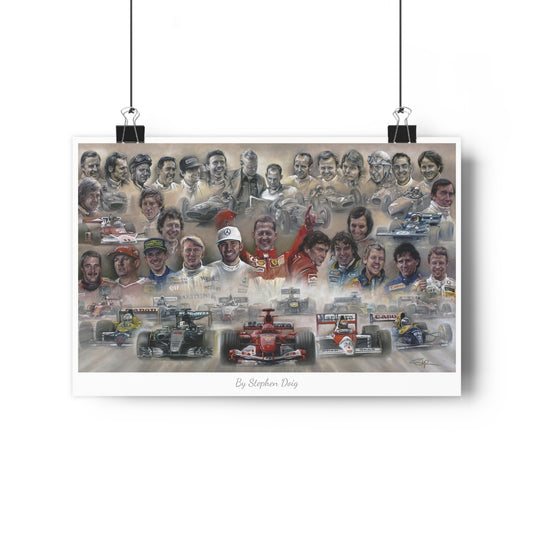 World's Finest. Greatest of All Time.  30 x 45cm Fine Art Poster by Stephen Doig