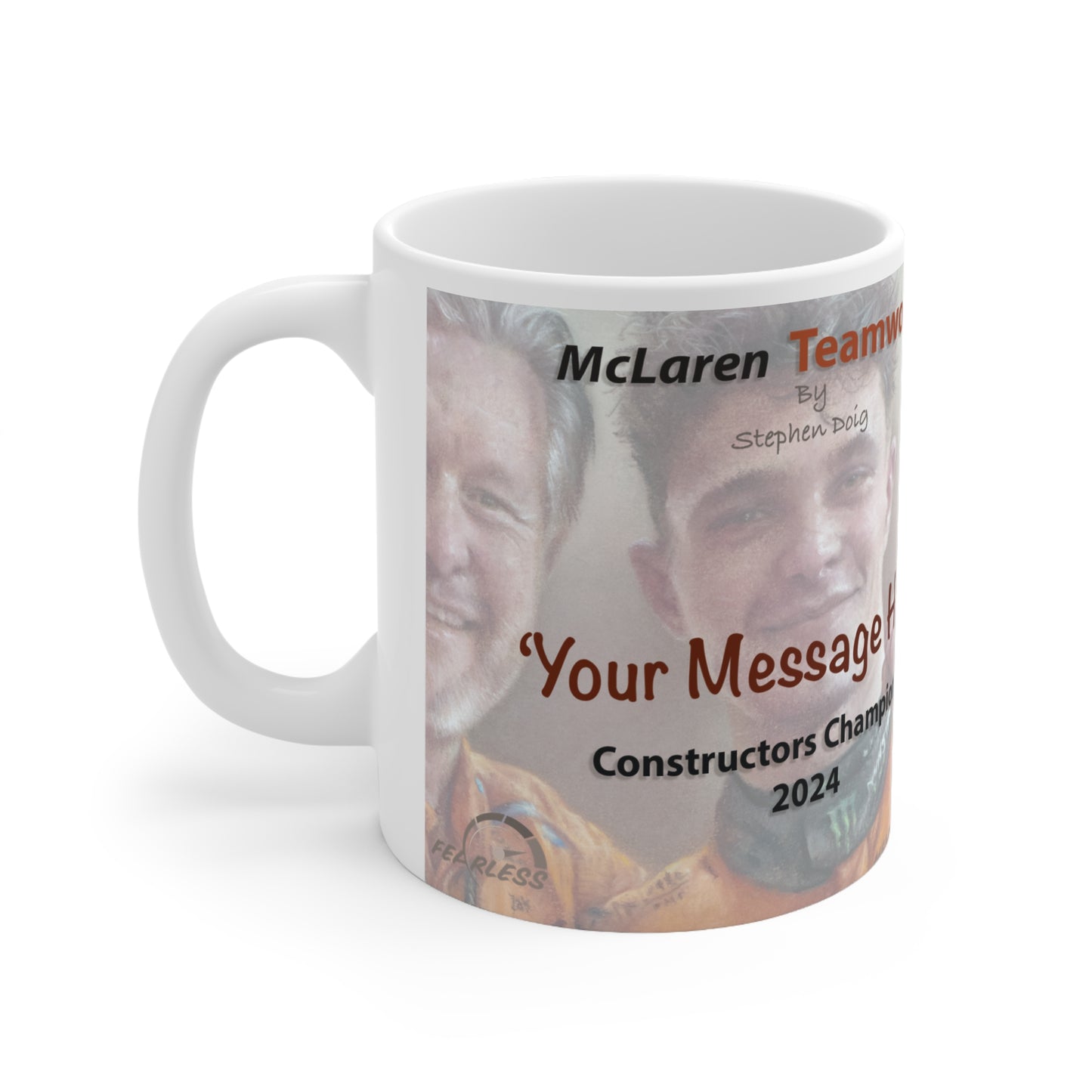 McLaren Constructors Champions Personalisable Celebration Coffee Mug by Stephen Doig