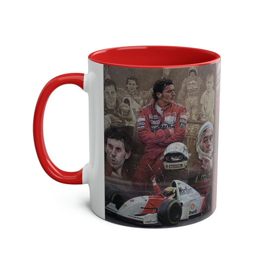 Ayrton Senna. Legend - Two-Tone Coffee Mug, 11oz