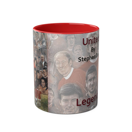 Manchester United Legends  Coffee Mug, 11oz by Stephen Doig