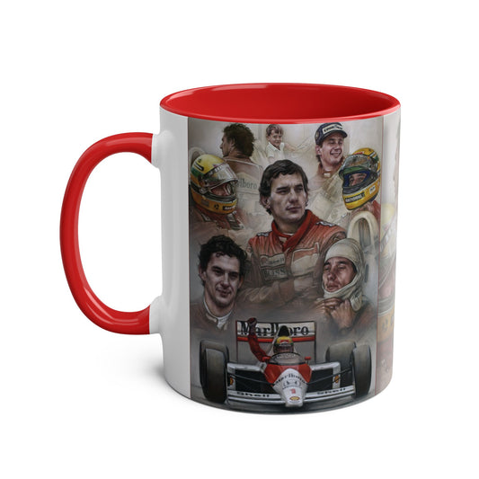 Ayrton Senna. ICON - Two-Tone Coffee Mug, 11oz