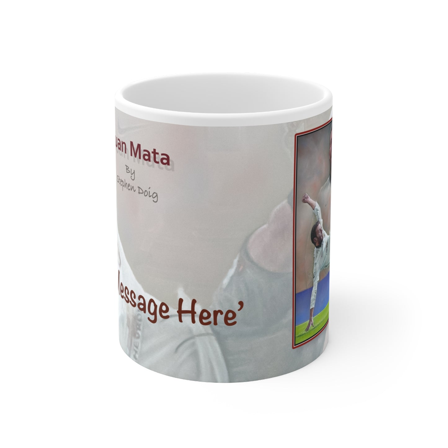 Juan Mata  Man Utd  Personalisable Coffee Mug  by Stephen Doig
