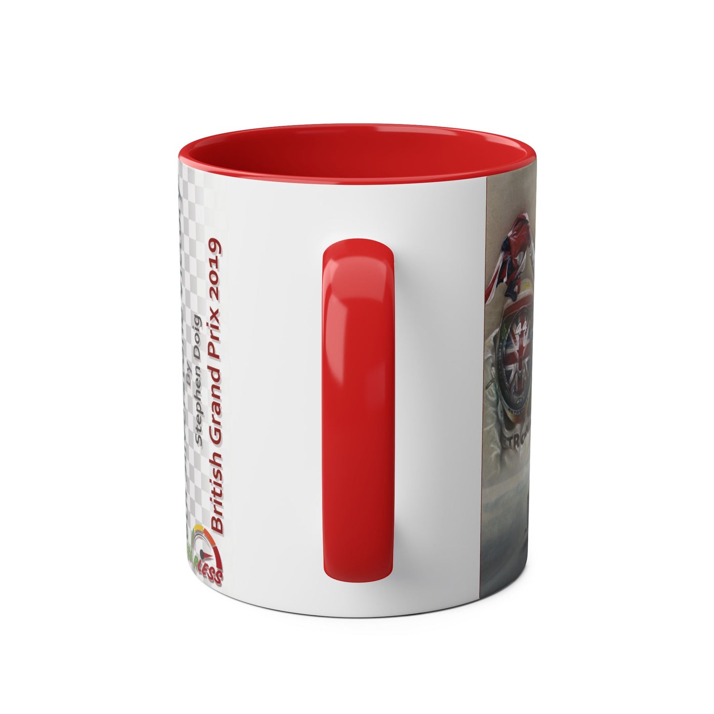 Lewis Hamilton. Silverstone 2019 - Two-Tone Coffee Mug, 11oz