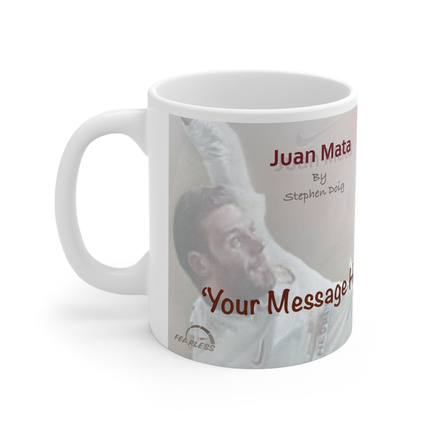 Juan Mata  Man Utd  Personalisable Coffee Mug  by Stephen Doig