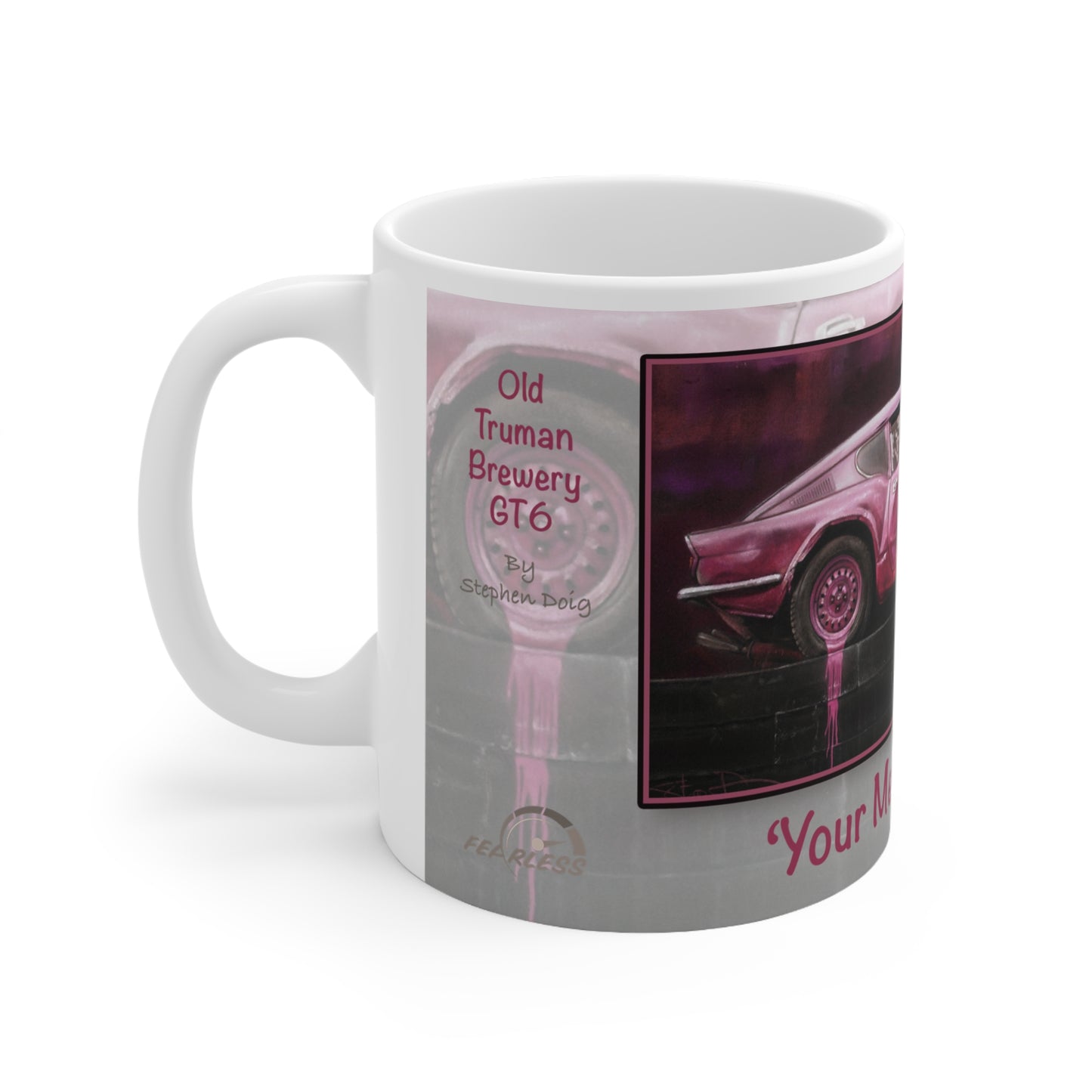 Triumph GT6  Old Truman Brewery Personalisable  Coffee Mug by Stephen Doig