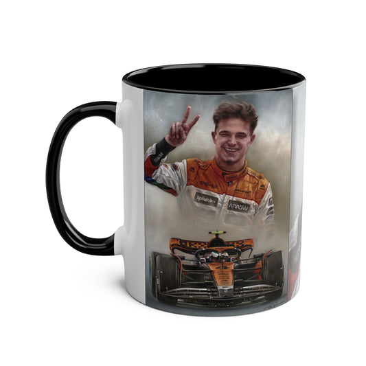 Lando Norris. Silverstone 2023 - Two-Tone Coffee Mug, 11oz