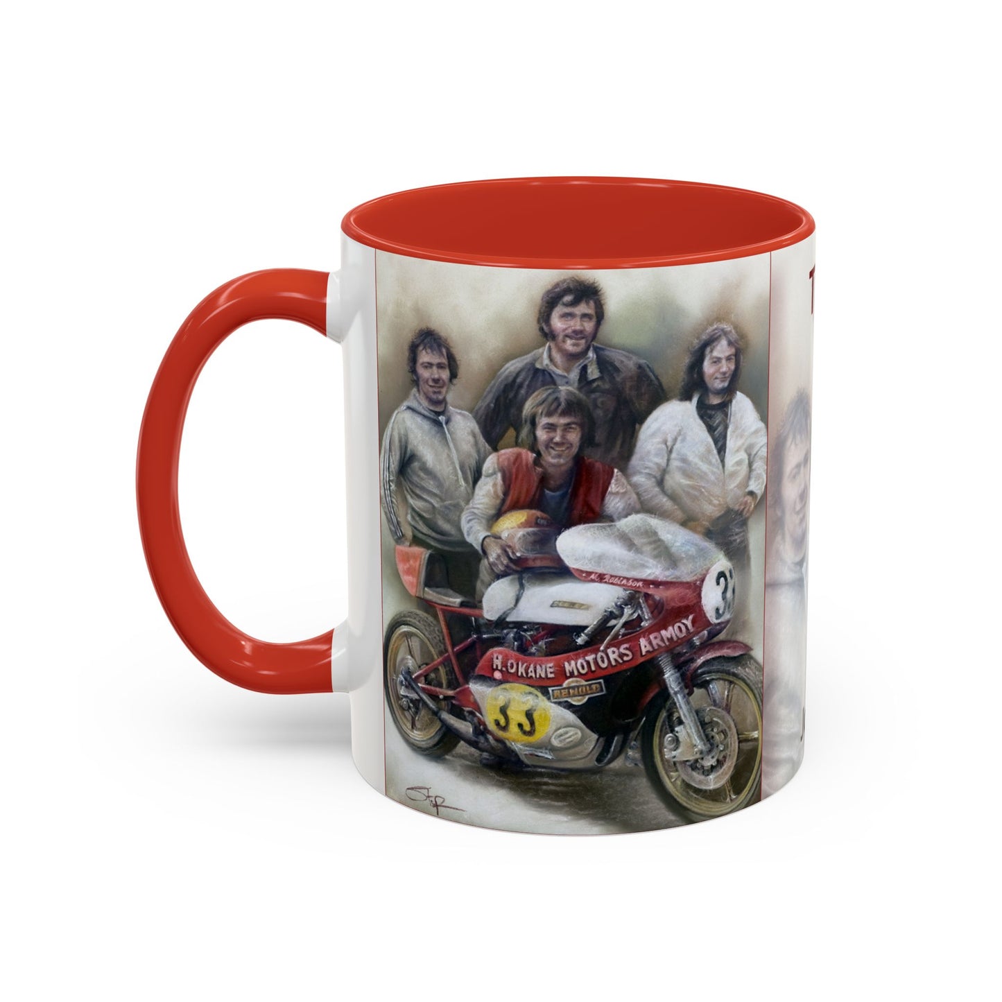 The Armoy Armada - Joey, Frank, Mervyn. Jim.   11oz Coffee Mug by Stephen Doig