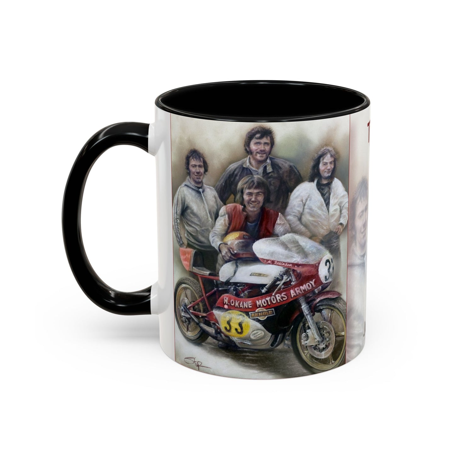 The Armoy Armada - Joey, Frank, Mervyn. Jim.   11oz Coffee Mug by Stephen Doig