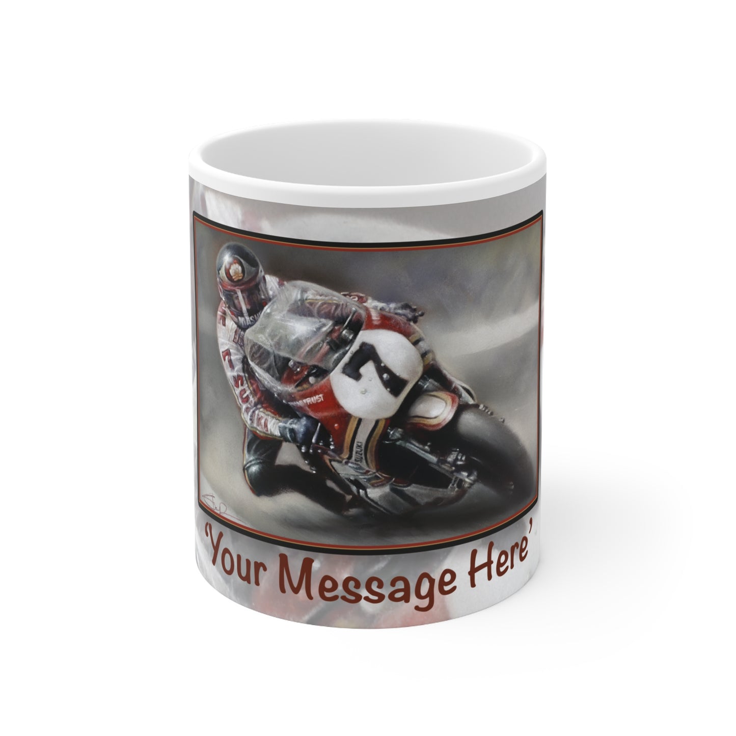 Barry Sheene. Se7en Personalisable Coffee Mug  by Stephen Doig