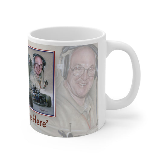 Murray Walker Personalisable F1 Celebration Coffee Mug by Stephen Doig