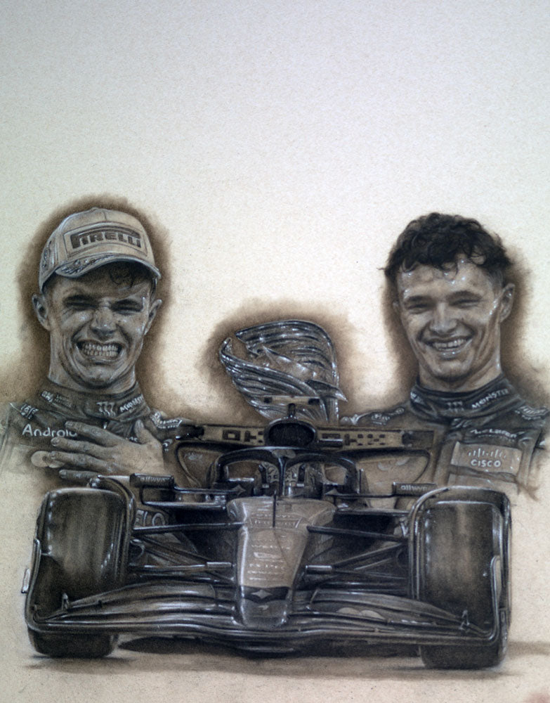 Lando Norris - World Champion 2025- Ltd edition giclee print by Stephen Doig