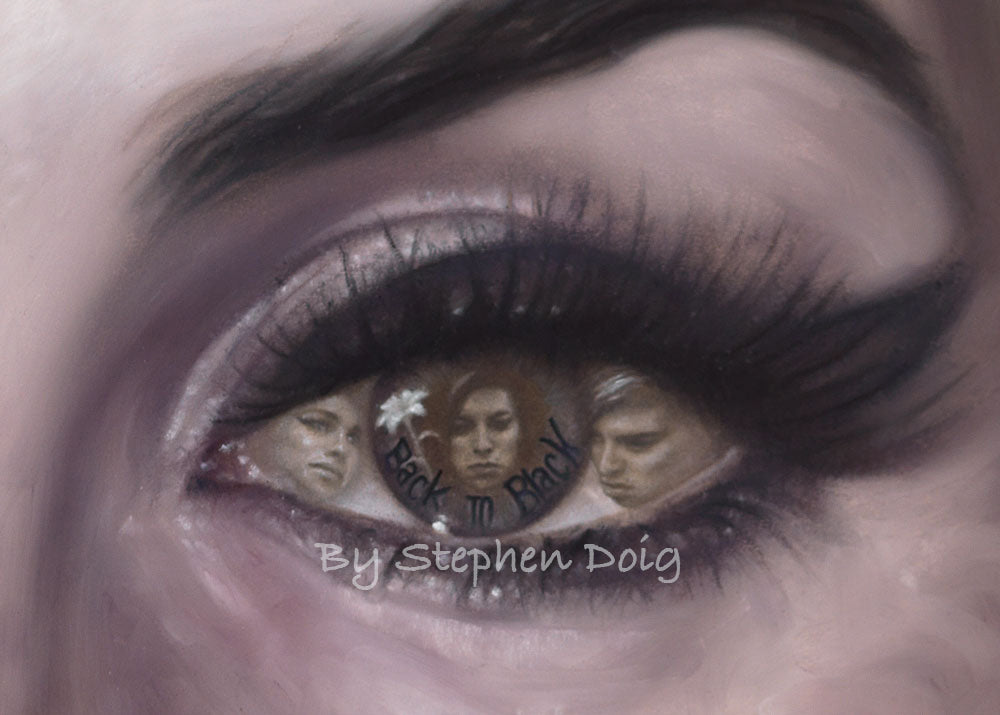 Amy Winehouse - Back to Black  Original Pastel Artwork by Stephen Doig