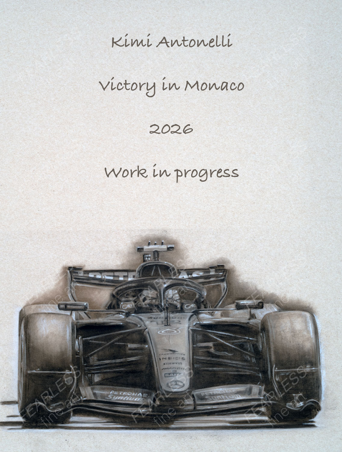 Kimi Antonelli - Victory in Monaco 2026 - Ltd edition giclee print by Stephen Doig
