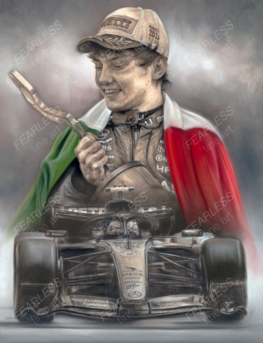 Kimi Antonelli - Victory in Monaco 2026 - Ltd edition giclee print by Stephen Doig