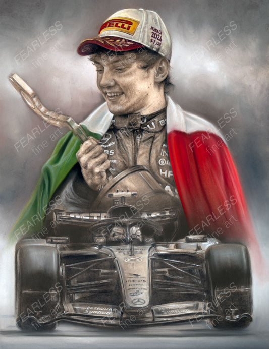 Kimi Antonelli - Victory in Monaco 2026 - Ltd edition giclee print by Stephen Doig