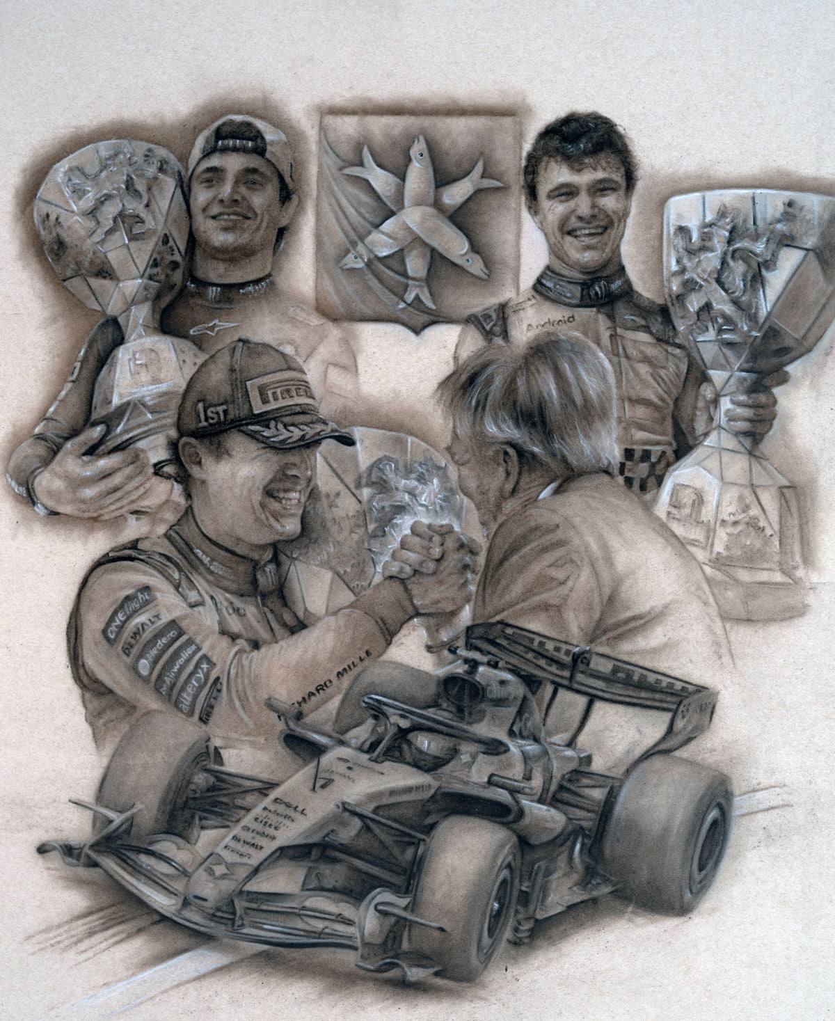 Lando Norris  Zandvoort Finale 2026  Ltd edition giclee print by Stephen Doig