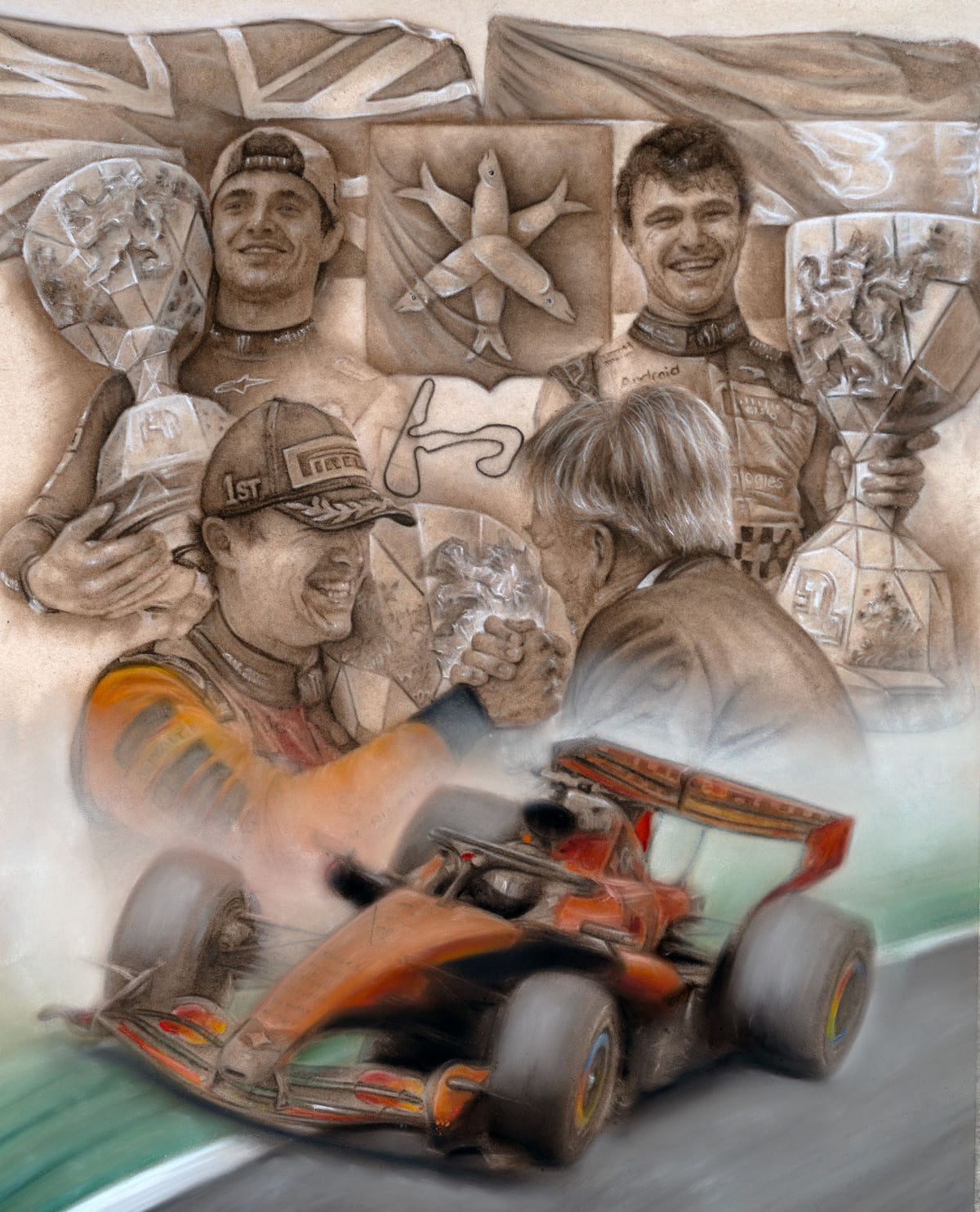 Lando Norris  Zandvoort Finale 2026  Ltd edition giclee print by Stephen Doig