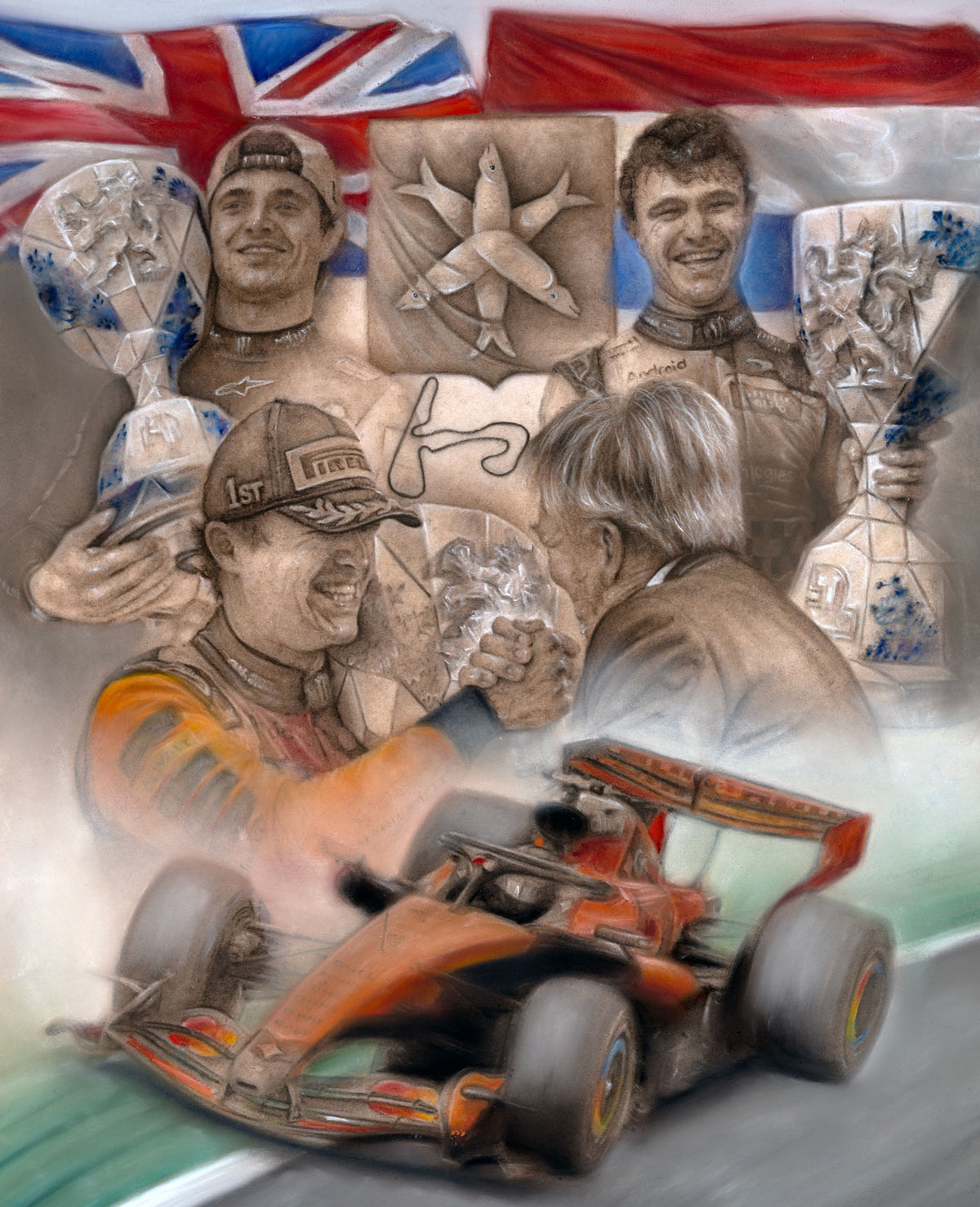 Lando Norris  Zandvoort Finale 2026  Ltd edition giclee print by Stephen Doig