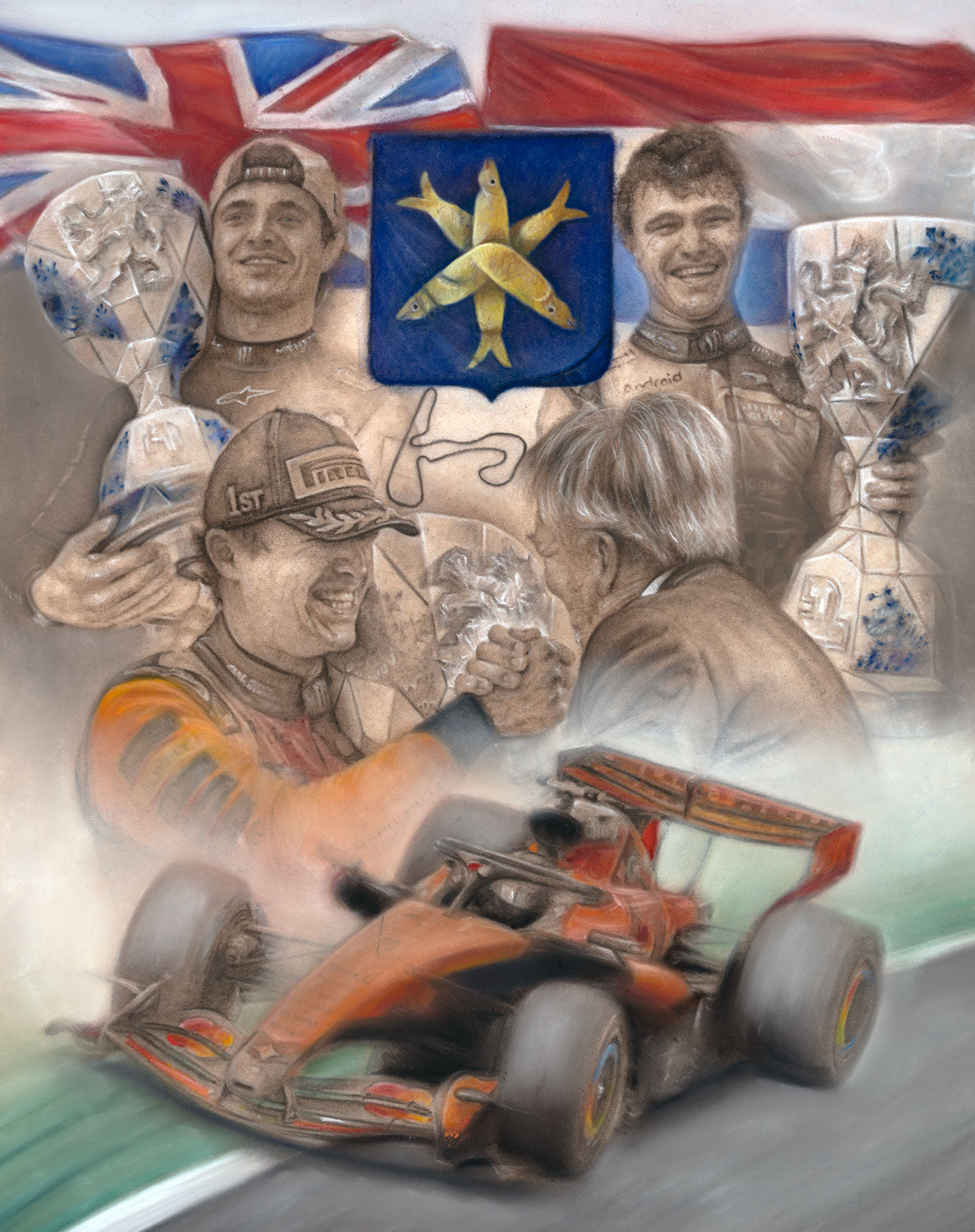 Lando Norris  Zandvoort Finale 2026  Ltd edition giclee print by Stephen Doig