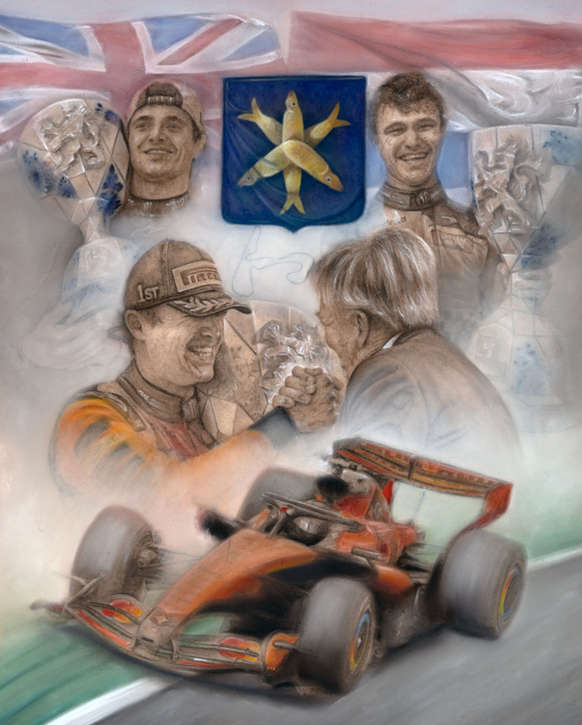 Lando Norris  Zandvoort Finale 2026  Ltd edition giclee print by Stephen Doig