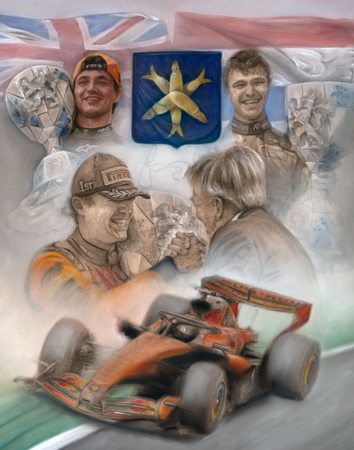 Lando Norris  Zandvoort Finale 2026  Ltd edition giclee print by Stephen Doig