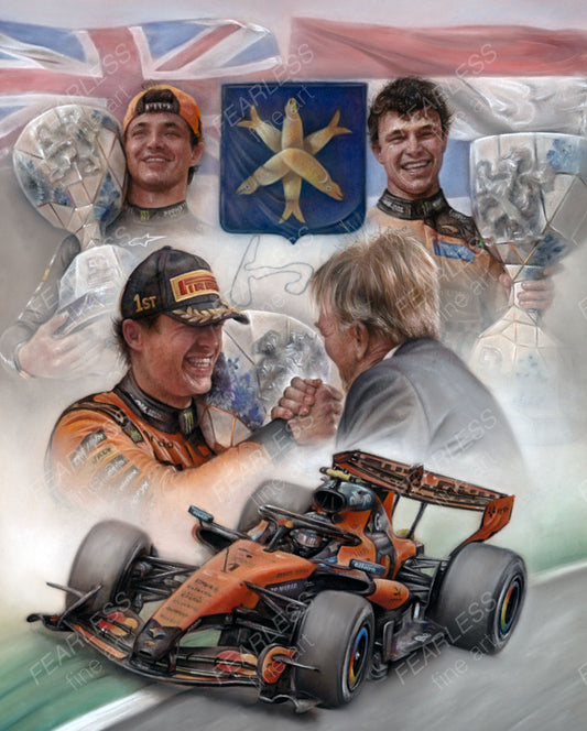 Lando Norris  Zandvoort Finale 2026  Ltd edition giclee print by Stephen Doig