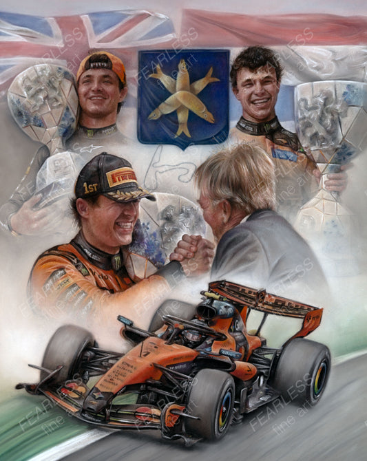 Lando Norris  Zandvoort Finale 2026  Ltd edition giclee print by Stephen Doig