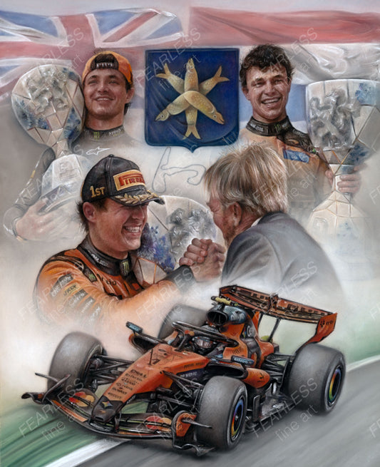 Lando Norris  Zandvoort Finale 2026  Ltd edition giclee print by Stephen Doig