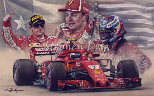 Kimi Raikkonen - Ice Cool  original pastel artwork