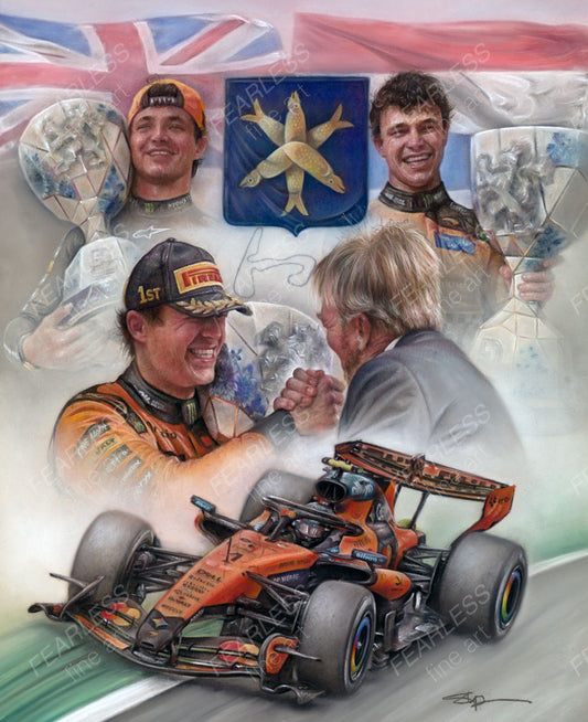 Lando Norris  Zandvoort Finale 2026  Ltd edition giclee print by Stephen Doig