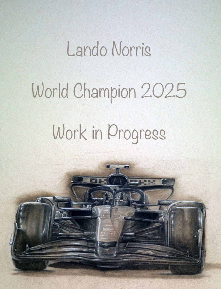 Lando Norris - World Champion 2025- Ltd edition giclee print by Stephen Doig