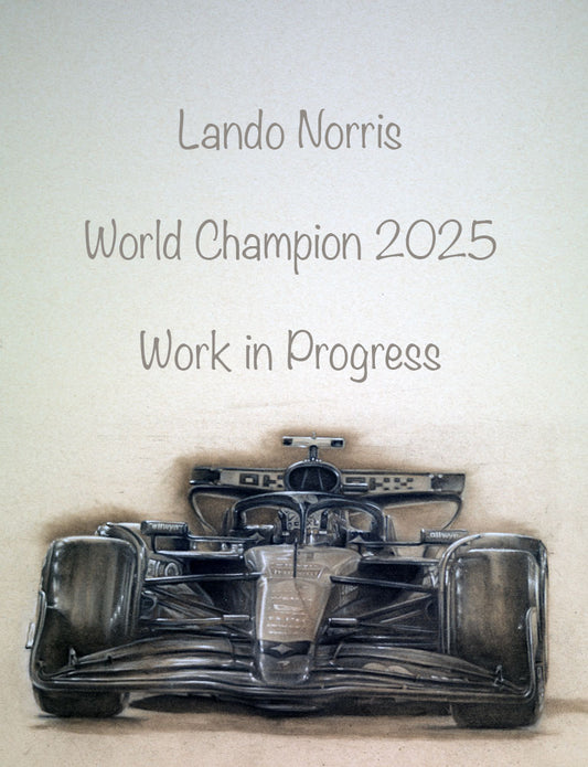 Lando Norris - World Champion 2025- Ltd edition giclee print by Stephen Doig