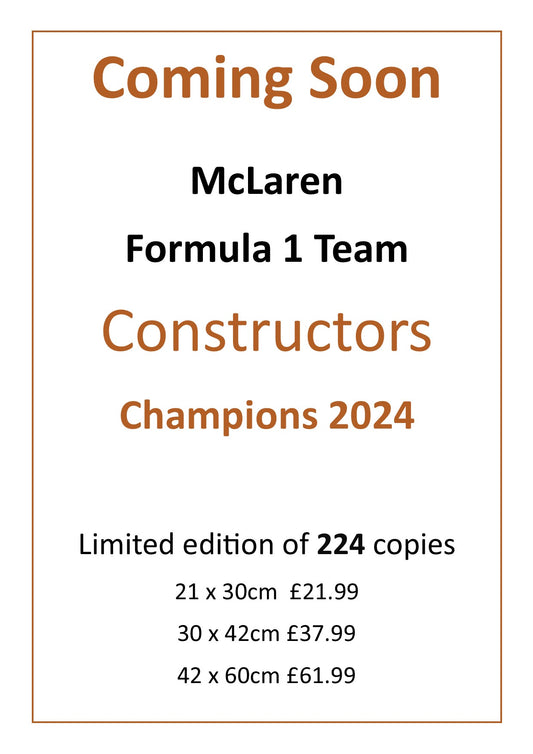 McLaren F1 Team - Constructors Champions 2024 - Ltd edition giclee print by Stephen Doig