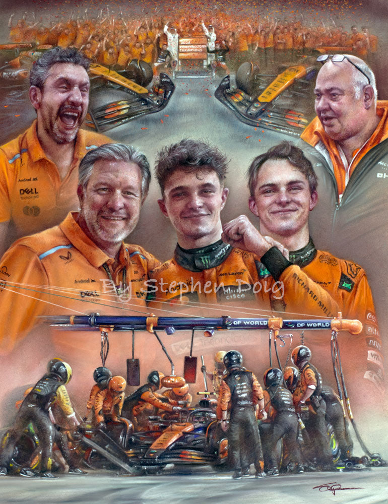 McLaren F1 - Teamwork 2024 - Original Pastel Artwork