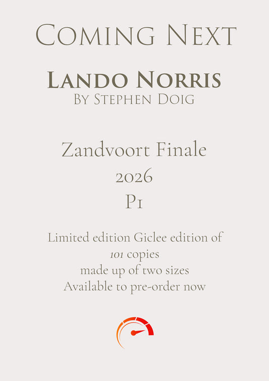 Lando Norris  Zandvoort Finale 2026  Ltd edition giclee print by Stephen Doig