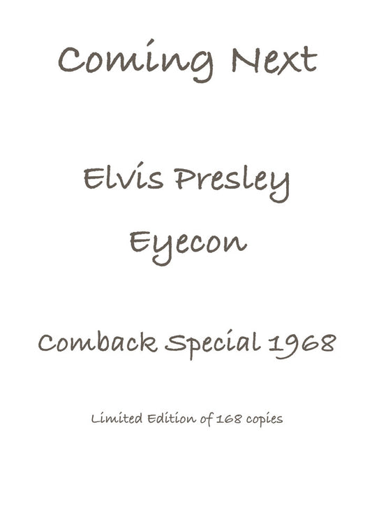 Elvis Presley -  1968 Comeback Special -  Eyecon by Stephen Doig