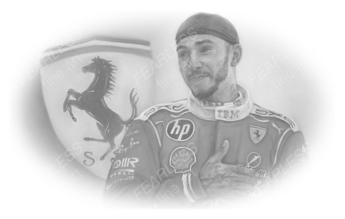 Lewis Hamilton - Victory at the Barcelona-Catalunya 2026 - Ltd edition giclee print by Stephen Doig