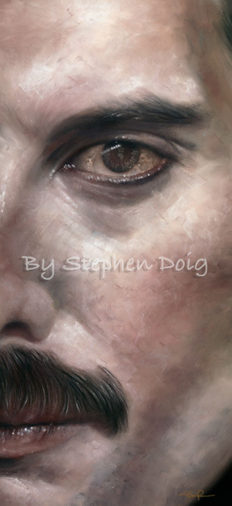 Freddie Mercury - Live Aid  -   Original Pastel Artwork by Stephen Doig