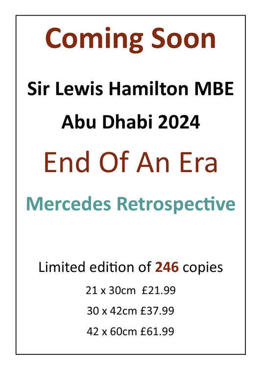 Lewis Hamilton - End Of An Era - Mercedes Retrospective - Ltd edition giclee print by Stephen Doig