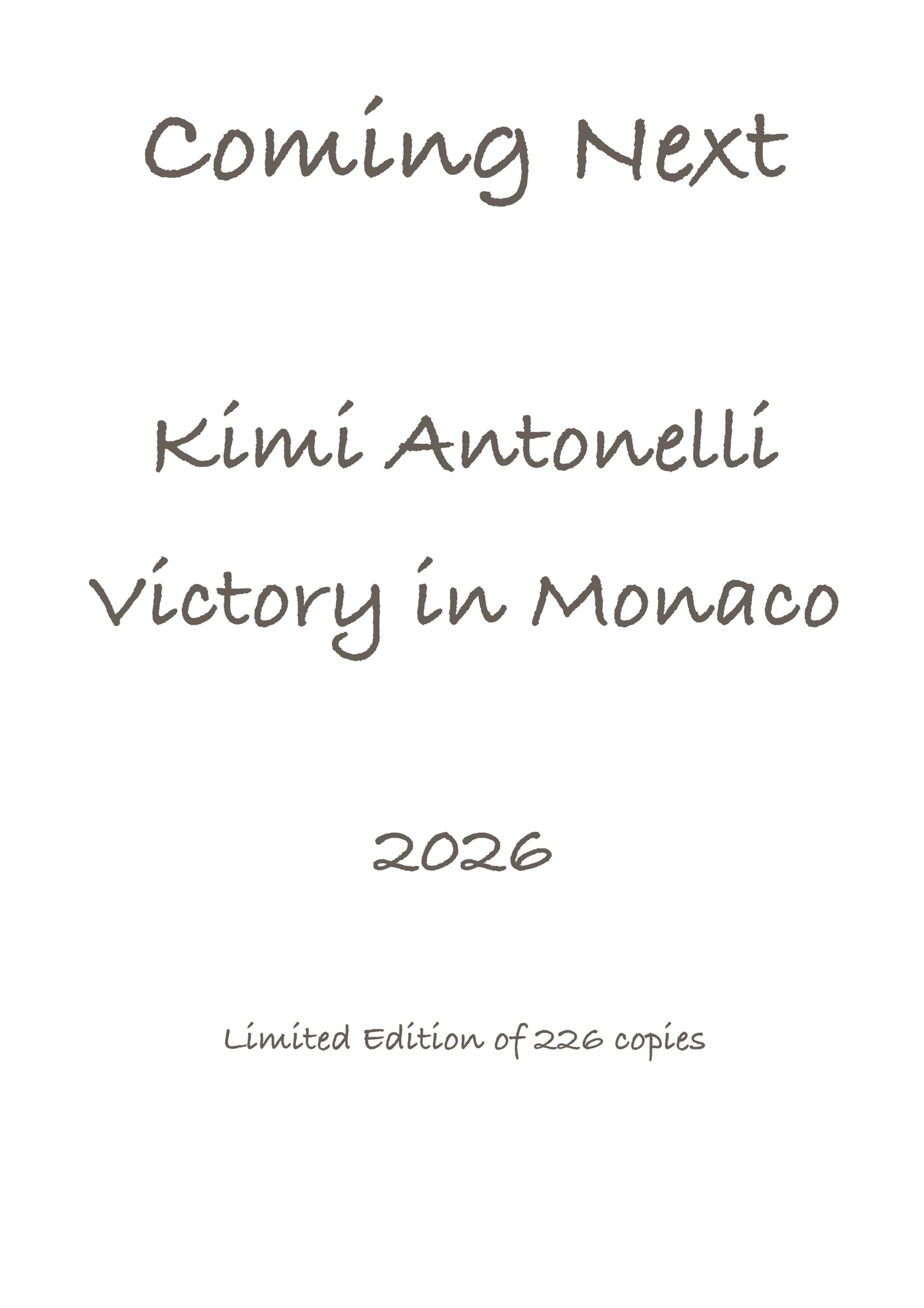 Kimi Antonelli - Victory in Monaco 2026 - Ltd edition giclee print by Stephen Doig
